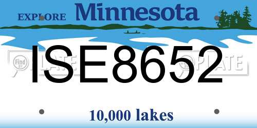 ISE8652 Minnesota License Plate