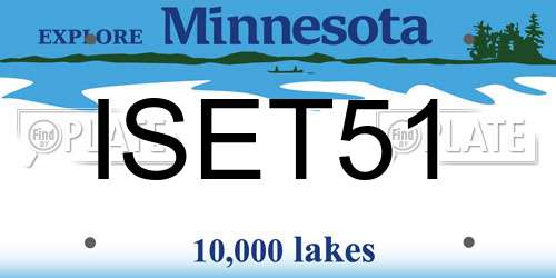 ISET51 Minnesota License Plate