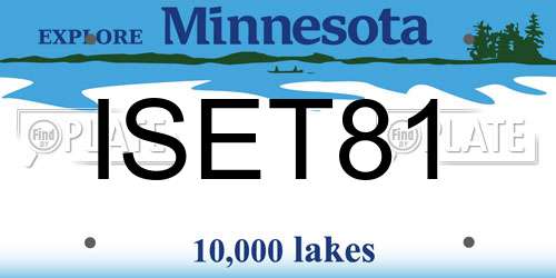 ISET81 Minnesota License Plate