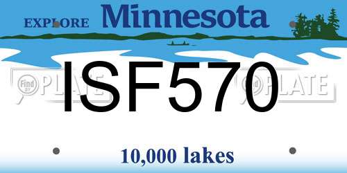 ISF570 Minnesota License Plate