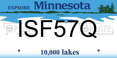 ISF57Q Minnesota License Plate
