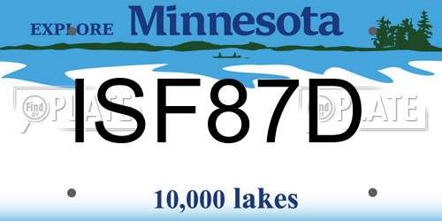 ISF87D Minnesota License Plate