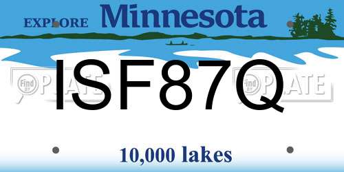 ISF87Q Minnesota License Plate