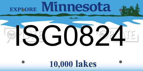 ISG0824 Minnesota License Plate