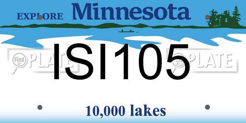 ISI105 Minnesota License Plate