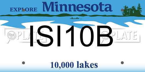 ISI10B Minnesota License Plate