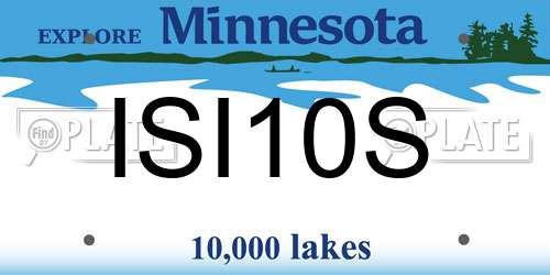 ISI10S Minnesota License Plate