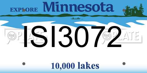 ISI3072 Minnesota License Plate