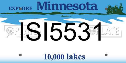 ISI5531 Minnesota License Plate