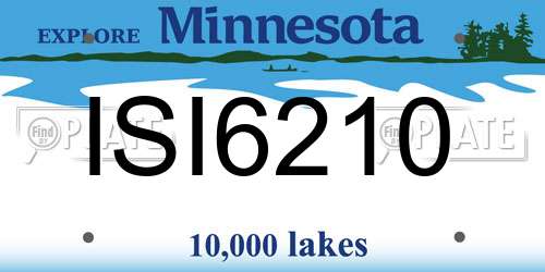 ISI6210 Minnesota License Plate