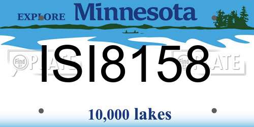 ISI8158 Minnesota License Plate