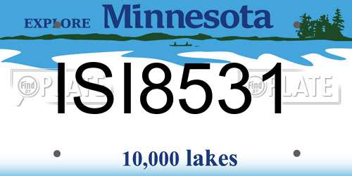 ISI8531 Minnesota License Plate