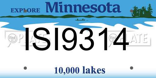 ISI9314 Minnesota License Plate