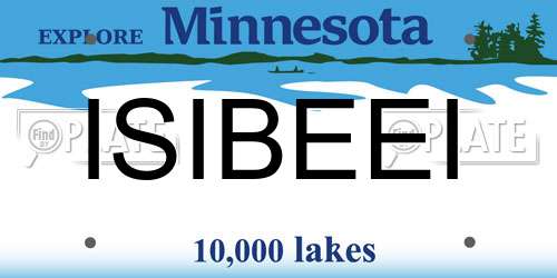 ISIBEEI Minnesota License Plate