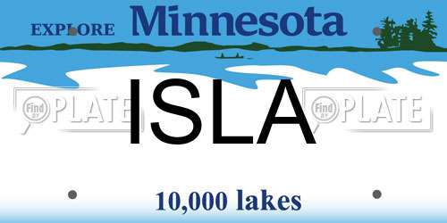 ISLA Minnesota License Plate