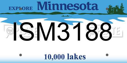 ISM3188 Minnesota License Plate