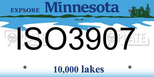 ISO3907 Minnesota License Plate