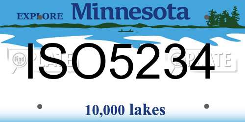 ISO5234 Minnesota License Plate