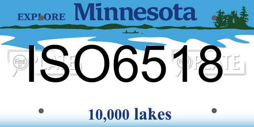 ISO6518 Minnesota License Plate