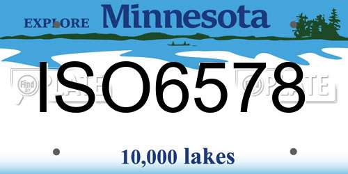 ISO6578 Minnesota License Plate