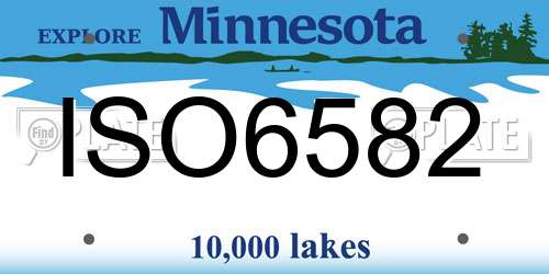 ISO6582 Minnesota License Plate