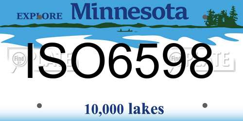 ISO6598 Minnesota License Plate