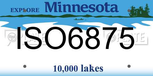 ISO6875 Minnesota License Plate