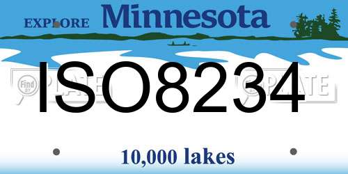 ISO8234 Minnesota License Plate