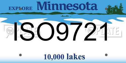 ISO9721 Minnesota License Plate