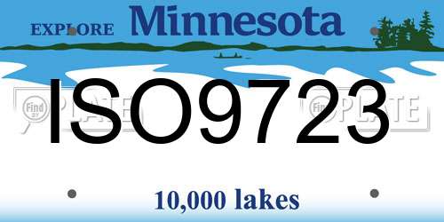 ISO9723 Minnesota License Plate