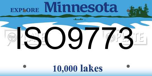 ISO9773 Minnesota License Plate