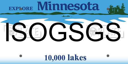 ISOGSGS Minnesota License Plate