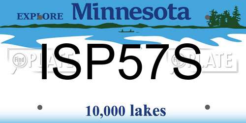 ISP57S Minnesota License Plate