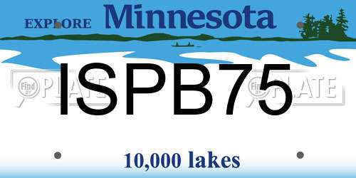ISPB75 Minnesota License Plate