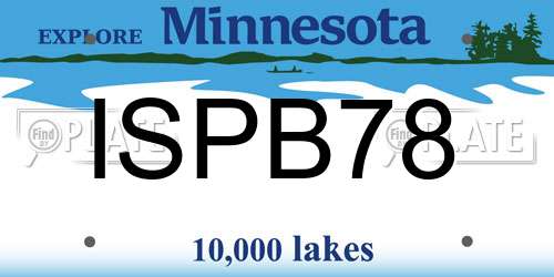 ISPB78 Minnesota License Plate