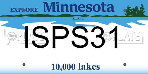 ISPS31 Minnesota License Plate