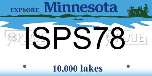 ISPS78 Minnesota License Plate