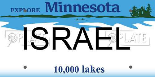 ISRAEL Minnesota License Plate