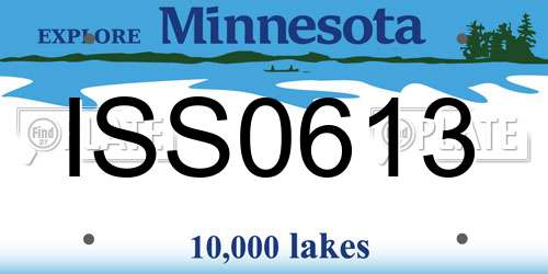 ISS0613 Minnesota License Plate