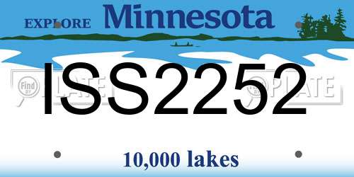 ISS2252 Minnesota License Plate