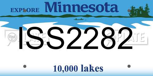 ISS2282 Minnesota License Plate