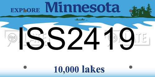 ISS2419 Minnesota License Plate