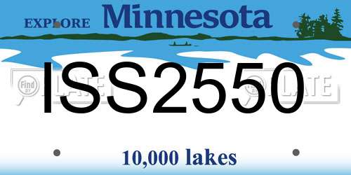 ISS2550 Minnesota License Plate