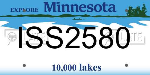 ISS2580 Minnesota License Plate