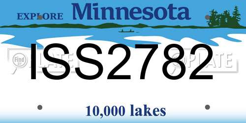 ISS2782 Minnesota License Plate