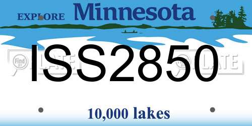 ISS2850 Minnesota License Plate