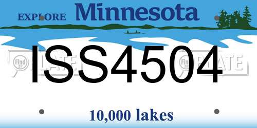 ISS4504 Minnesota License Plate