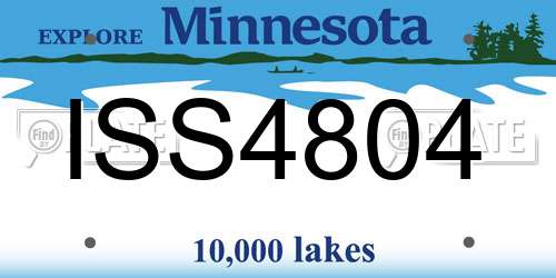 ISS4804 Minnesota License Plate