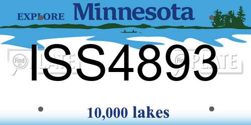 ISS4893 Minnesota License Plate
