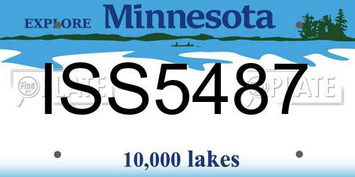 ISS5487 Minnesota License Plate